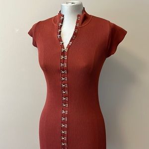 New Zara knitted body con dress